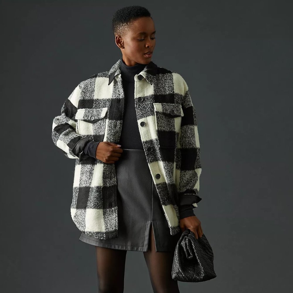 Anthropologie Plaid Shacket